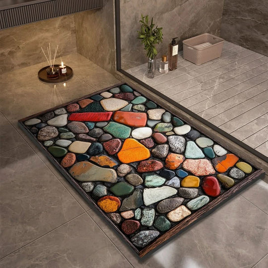 Bademåtte i Diatoméjord med Moderne Design 1