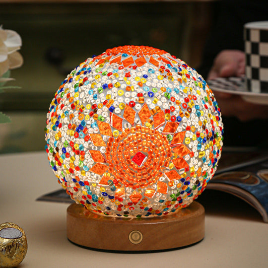 Boho Mosaik Glas Natlampe 9