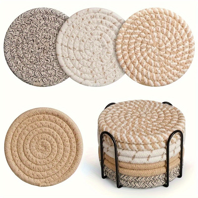 Bordskåner Sæt i Boho Stil – 8 Deler Vævet Design til Hjemmet 1