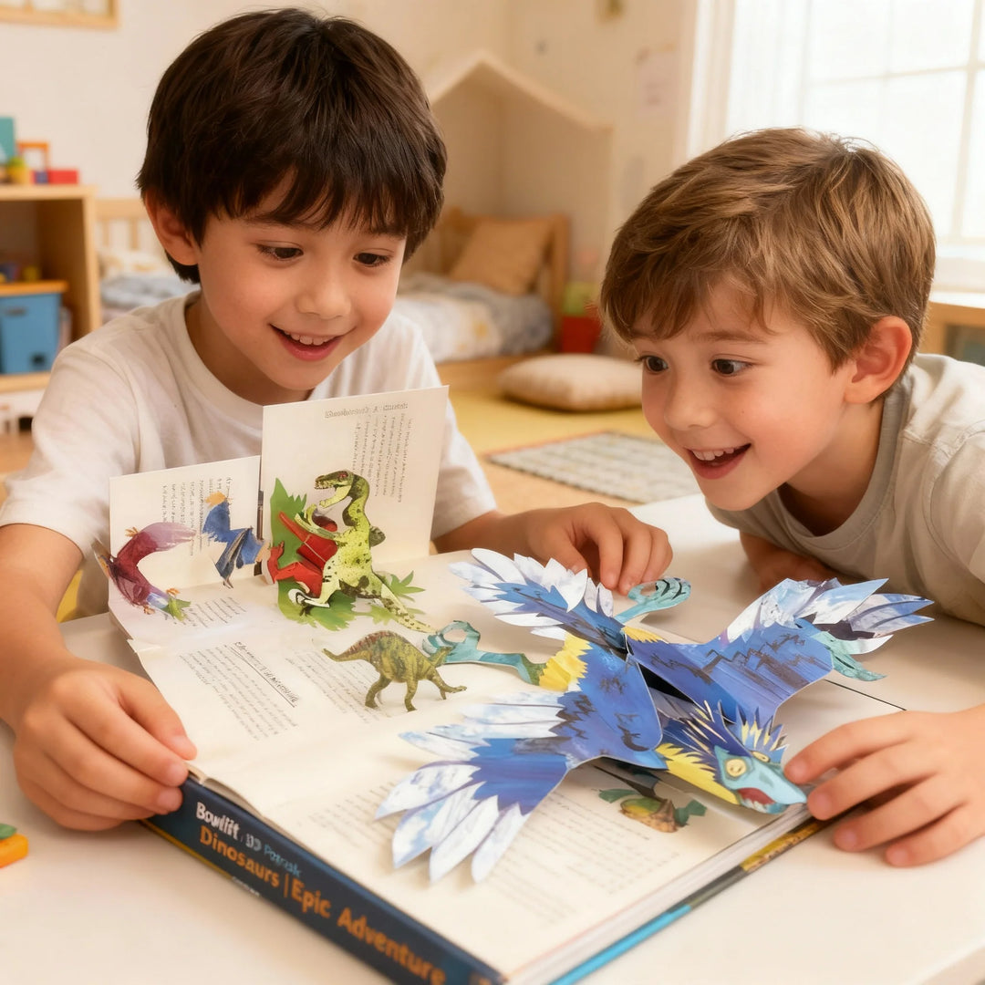 Børnebøger 3D Pop-up Bog med Dinosaur Tema 3
