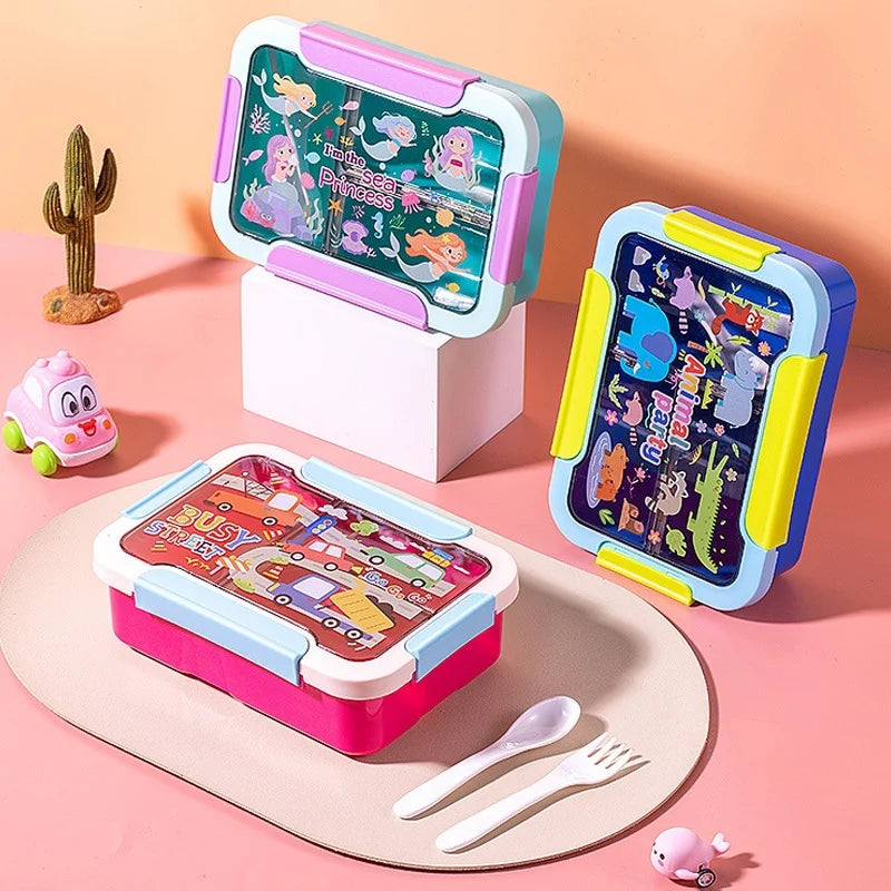 Børns Bento Madkasse med Flere Sektioner og Temadesign 5