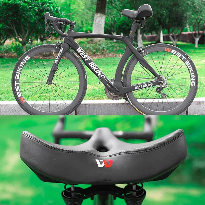 Cykelsæde Ekstra Bredt Ergonomisk PU-Læder Ventilation 2