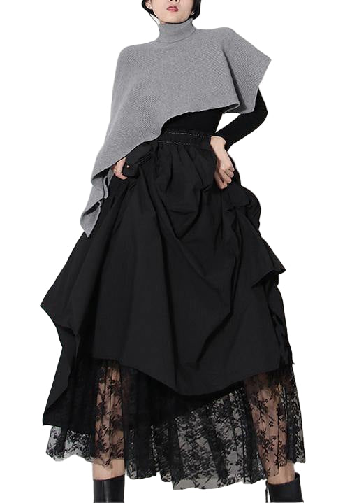 Dame Asymmetrisk Patchwork Sommernederdel 0