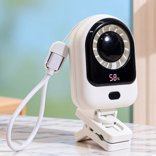 Dame Bærbar Mini Luftkøler med Digitalt Display 7