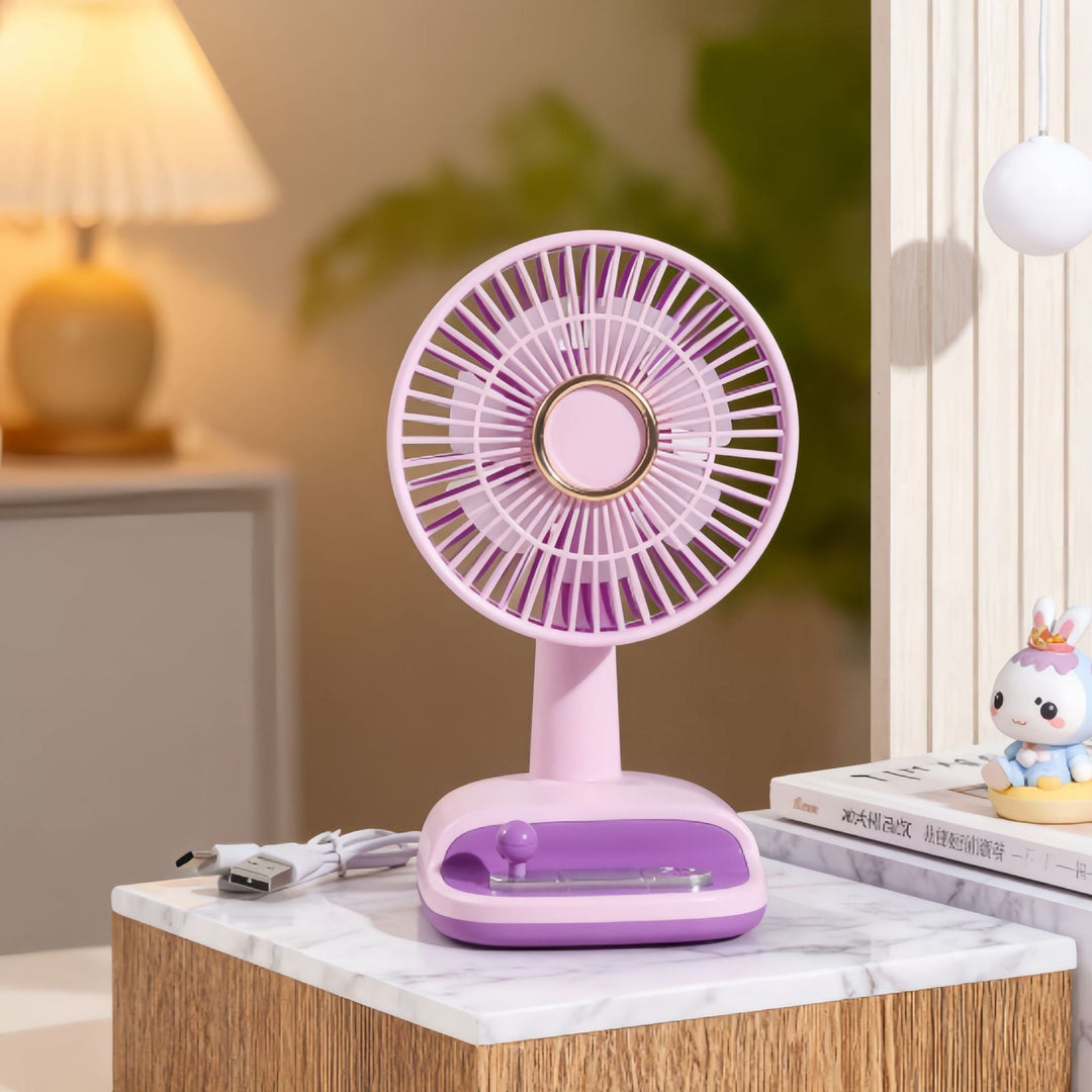 Dame Bordsventilator Justerbar Vinkel Kompakt Design 6
