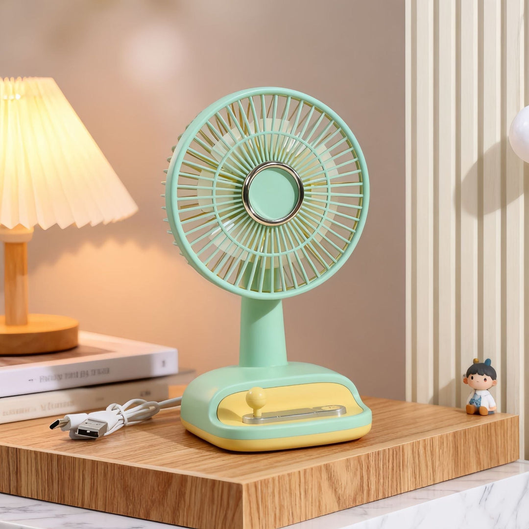 Dame Bordsventilator Justerbar Vinkel Kompakt Design 8