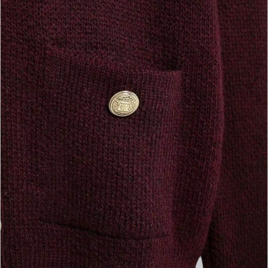 Dame Cardigan Med Guld Knapper Stilfuld Design 1