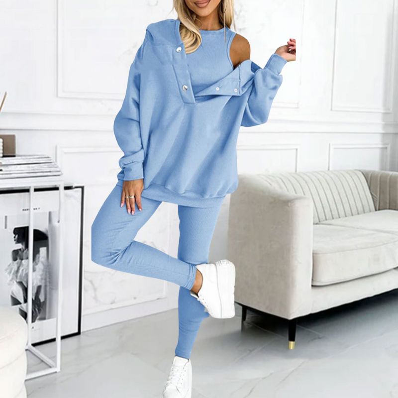 Dame Tre-delt Lounge Sæt Casual 5