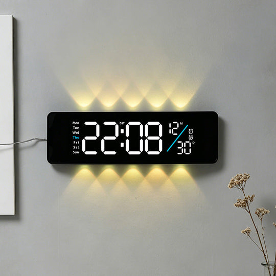 Digitalt Vækkeur med Ugedagsvisning og Temperaturdisplay Moderne Design 2
