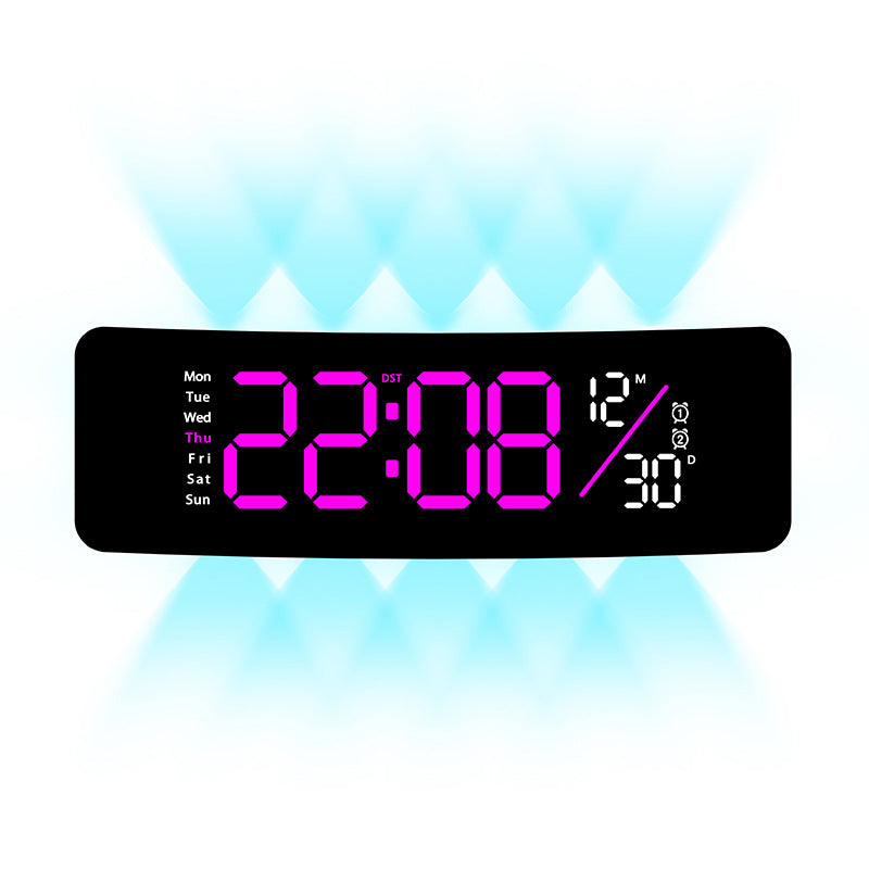 Digitalt Vækkeur med Ugedagsvisning og Temperaturdisplay Moderne Design 8