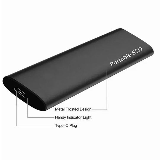 Ekstern Harddisk 2 TB Bærbar USB-C 8