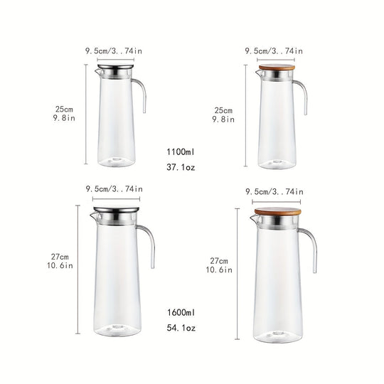 Gennemsigtig Vandkande med Låg til Hjemmet - Moderne Design til Varme og Kolde Drikke 7