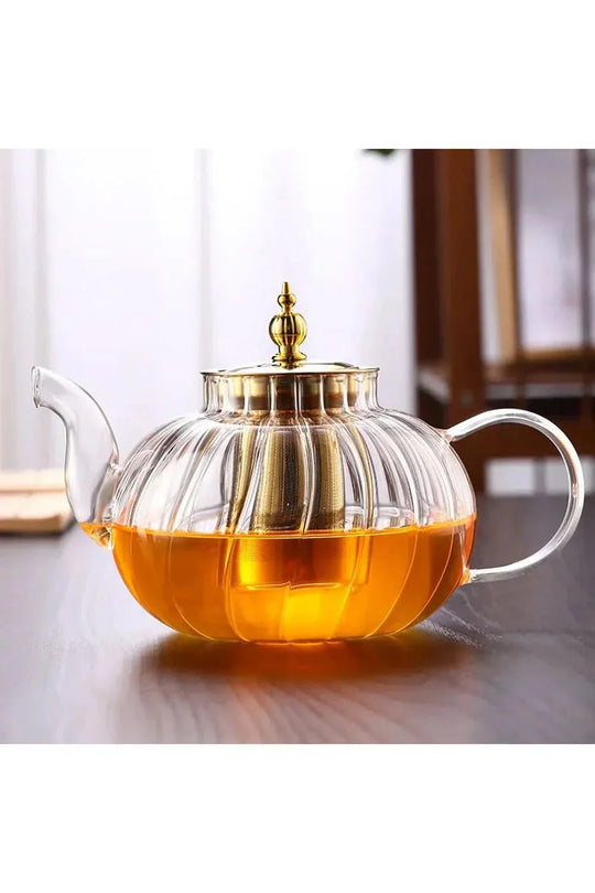 Glas Tekande med Infuser til Løs Te 0