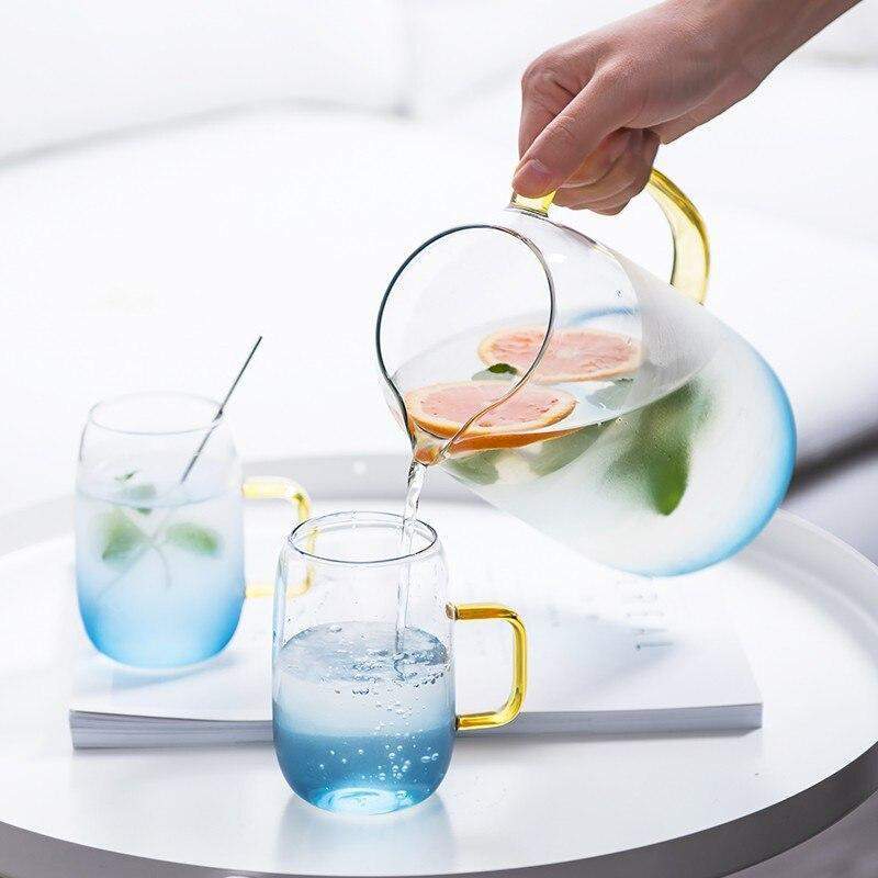 Glaskaraffel Sæt med Matchende Glas 1