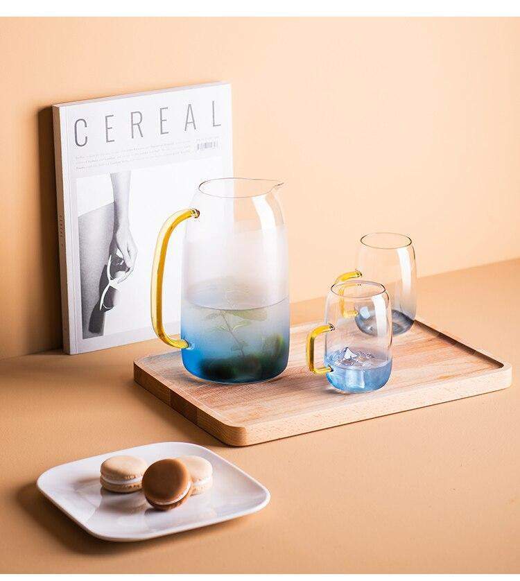 Glaskaraffel Sæt med Matchende Glas 2