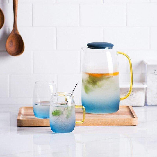 Glaskaraffel Sæt med Matchende Glas 5