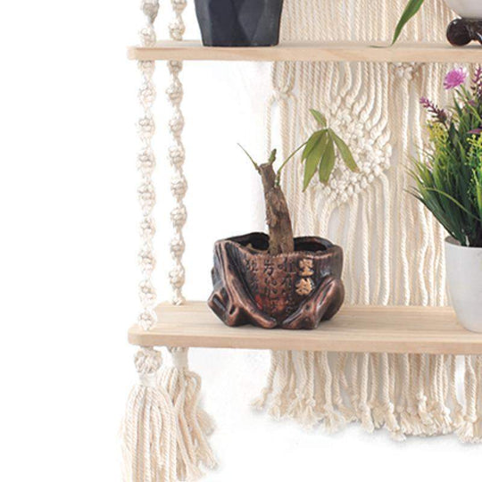 Hængehylde i Macramé til Indretning 8
