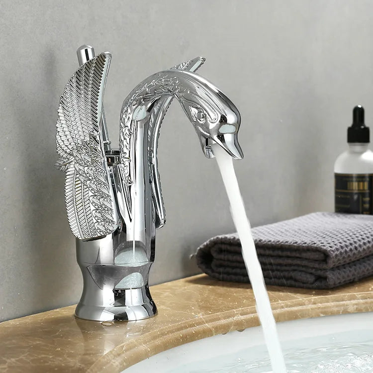 Håndvaskhane med Enkeltgreb Moderne Design Gylden Finish 1