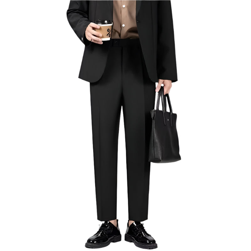 Herre Ankelbukser Slim Fit Uldblanding 0