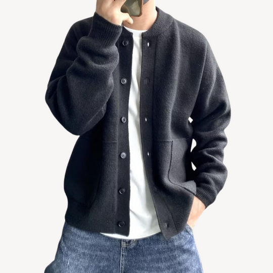 Herre Cardigan med Knap Front 2