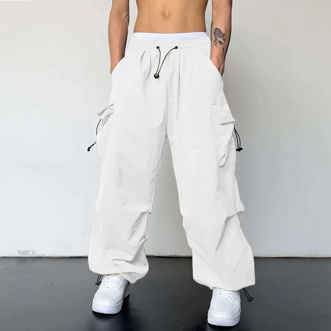 Herre Cargo Joggers Justerbar Talje 100% Bomuld 3