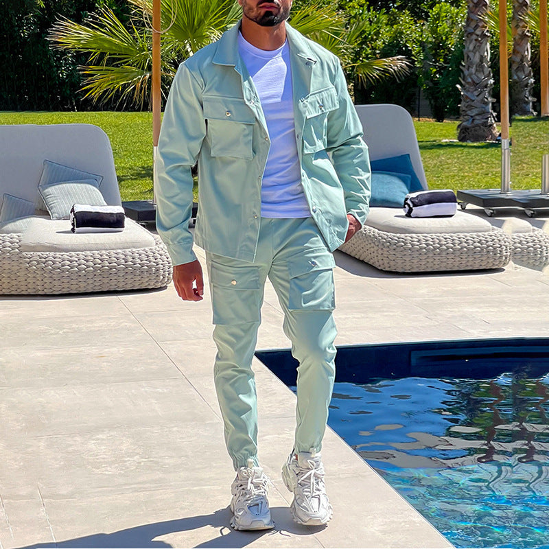 Herre Cargo Sæt Casual Stil 4