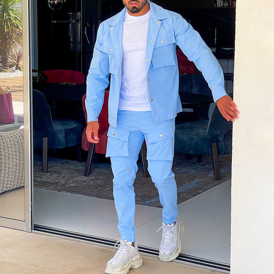 Herre Cargo Sæt Casual Stil 7