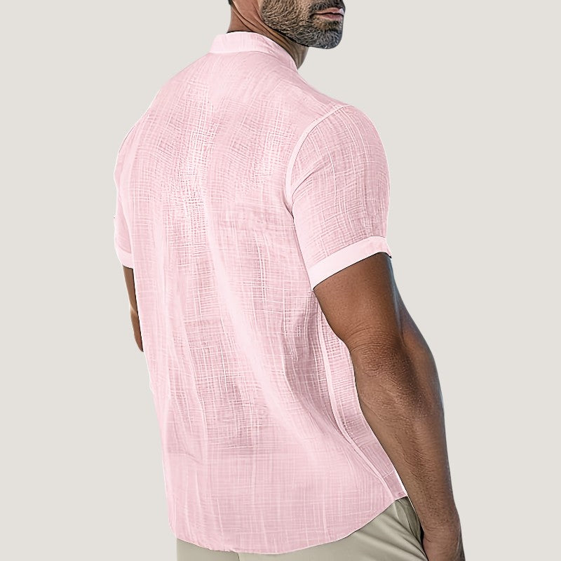 Herre Chemise Casual V-Hals Rayon 3