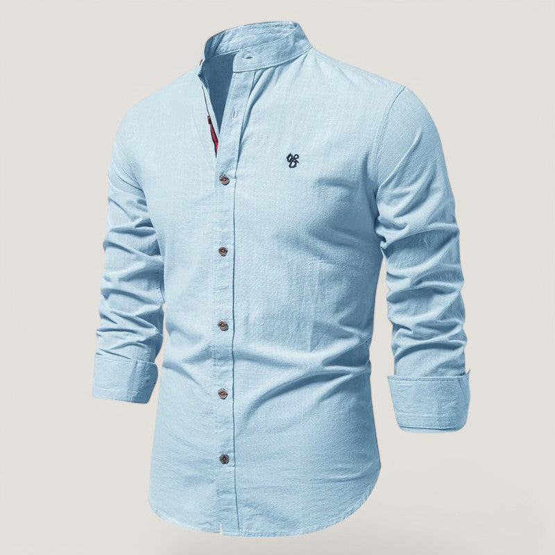 Herre Chemise Langærmet Letvægtsstof 4