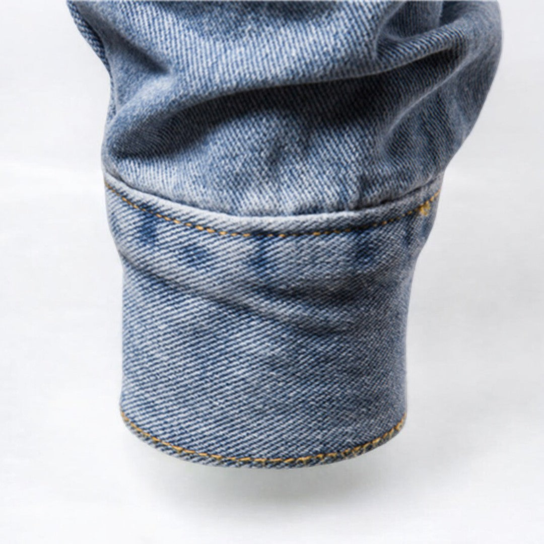 Herre Denim Jakke Vasket Design 2