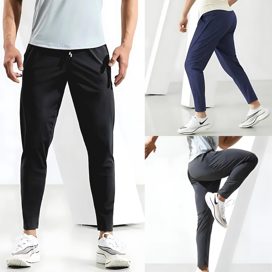 Herre Joggingbukser Tapered Fit Fugttransporterende Materiale 3