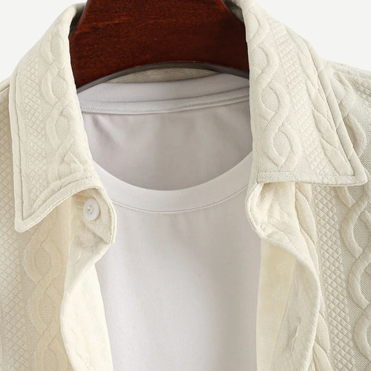 Herre Knitted Shirt Komfortabel Design 2