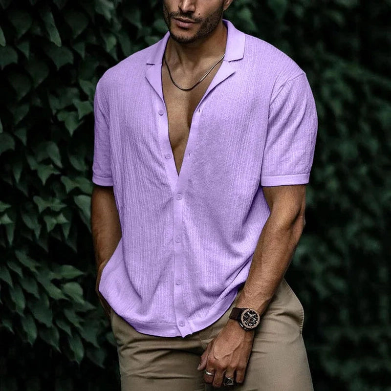 Herre Lin Skjorte Casual Sommer Stil 4