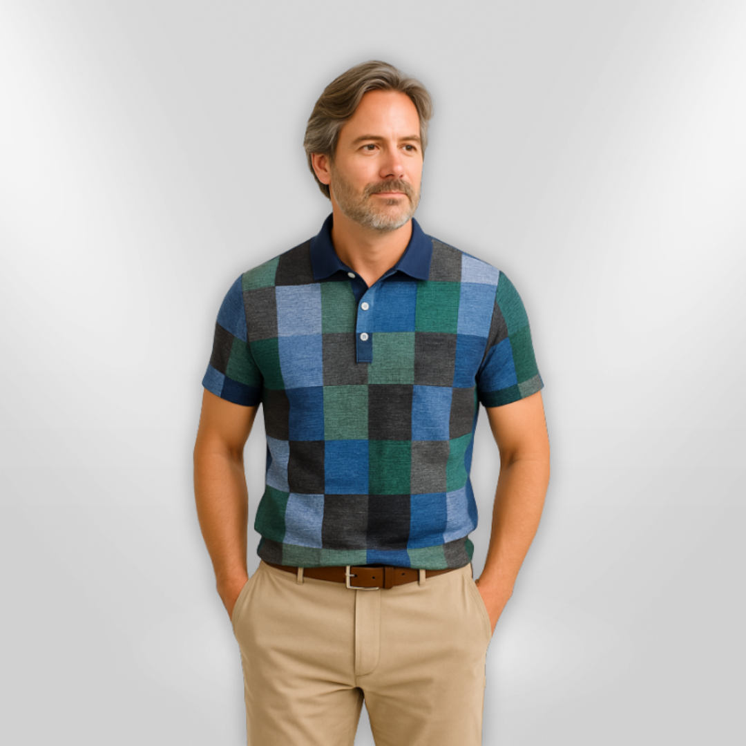 Herre Polo Shirt Klassisk Design Bomuldsblanding 5