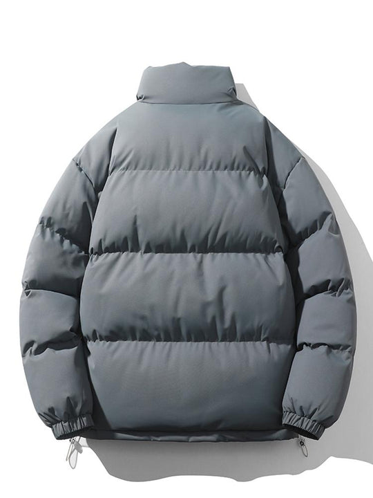 Herre Quilted Jakke med Ståkrave og Lynlås 7