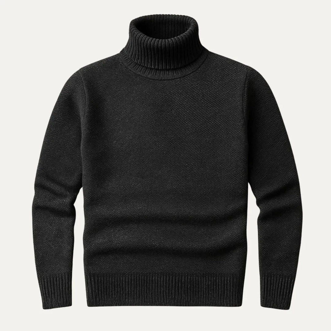 Herre Rullekrave Sweater Klassisk Stil 3