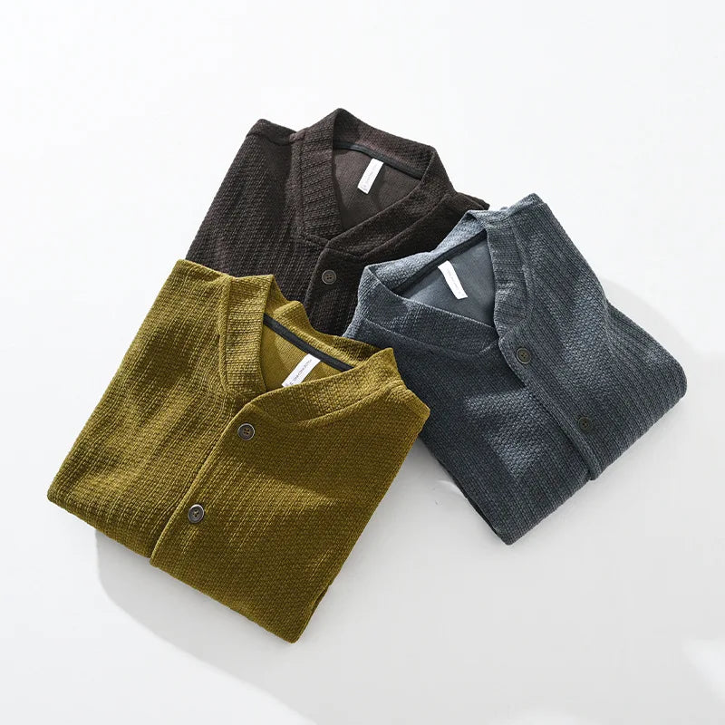 Herre Strikket Cardigan med Unik Struktur 5