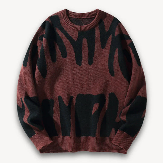 Herre Striktrøje Grafisk Crewneck 3