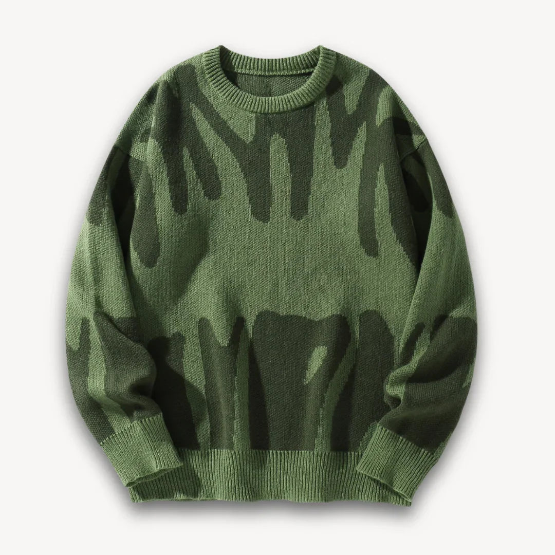 Herre Striktrøje Grafisk Crewneck 4
