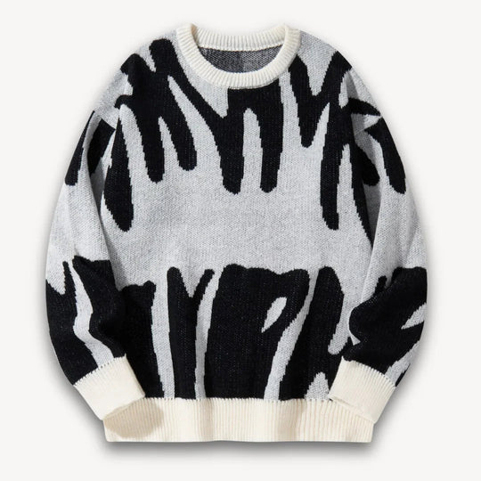 Herre Striktrøje Grafisk Crewneck 6