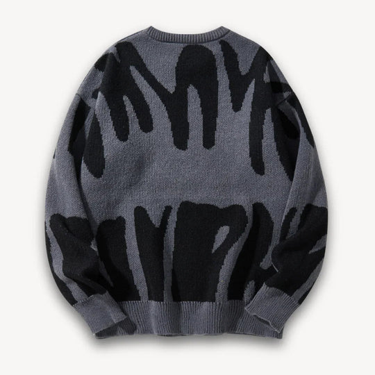 Herre Striktrøje Grafisk Crewneck 8