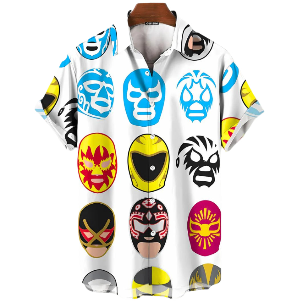 Herre T-Shirt Luchador Motiveret Letvægts 0