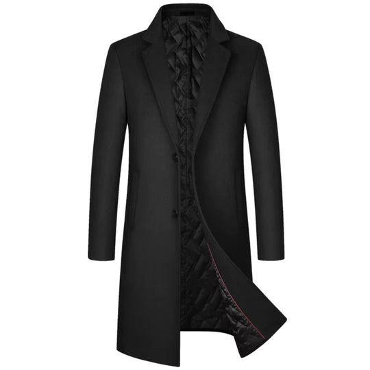 Herre Trench Coat Uld Klassisk Stil 0