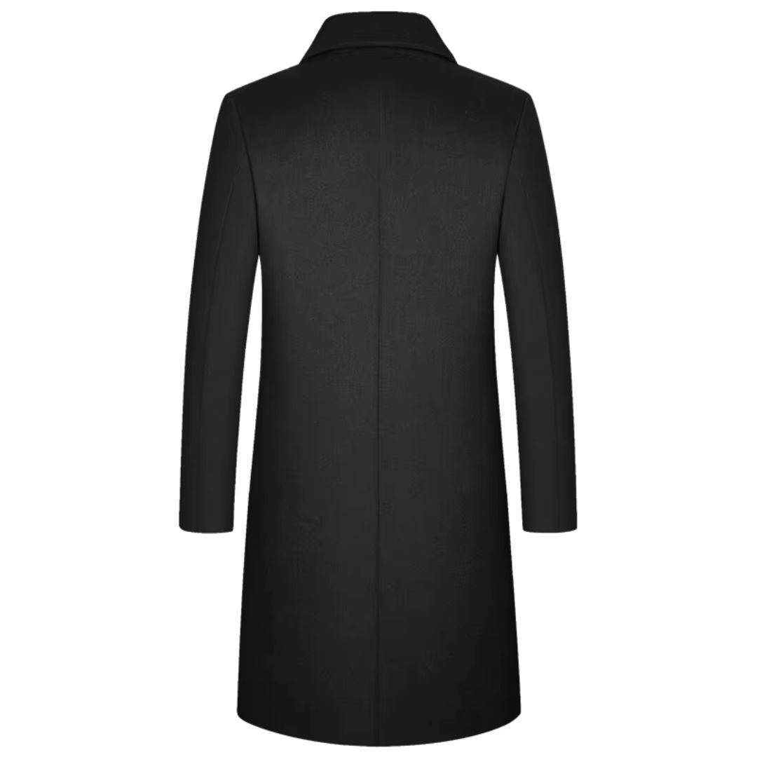 Herre Trench Coat Uld Klassisk Stil 1