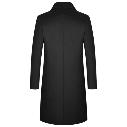 Herre Trench Coat Uld Klassisk Stil 1