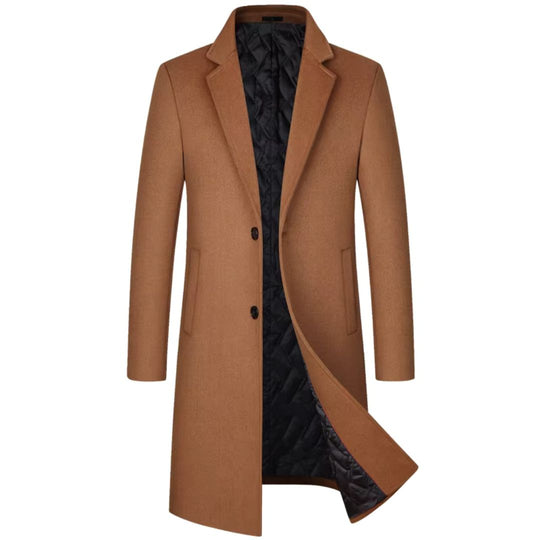 Herre Trench Coat Uld Klassisk Stil 3