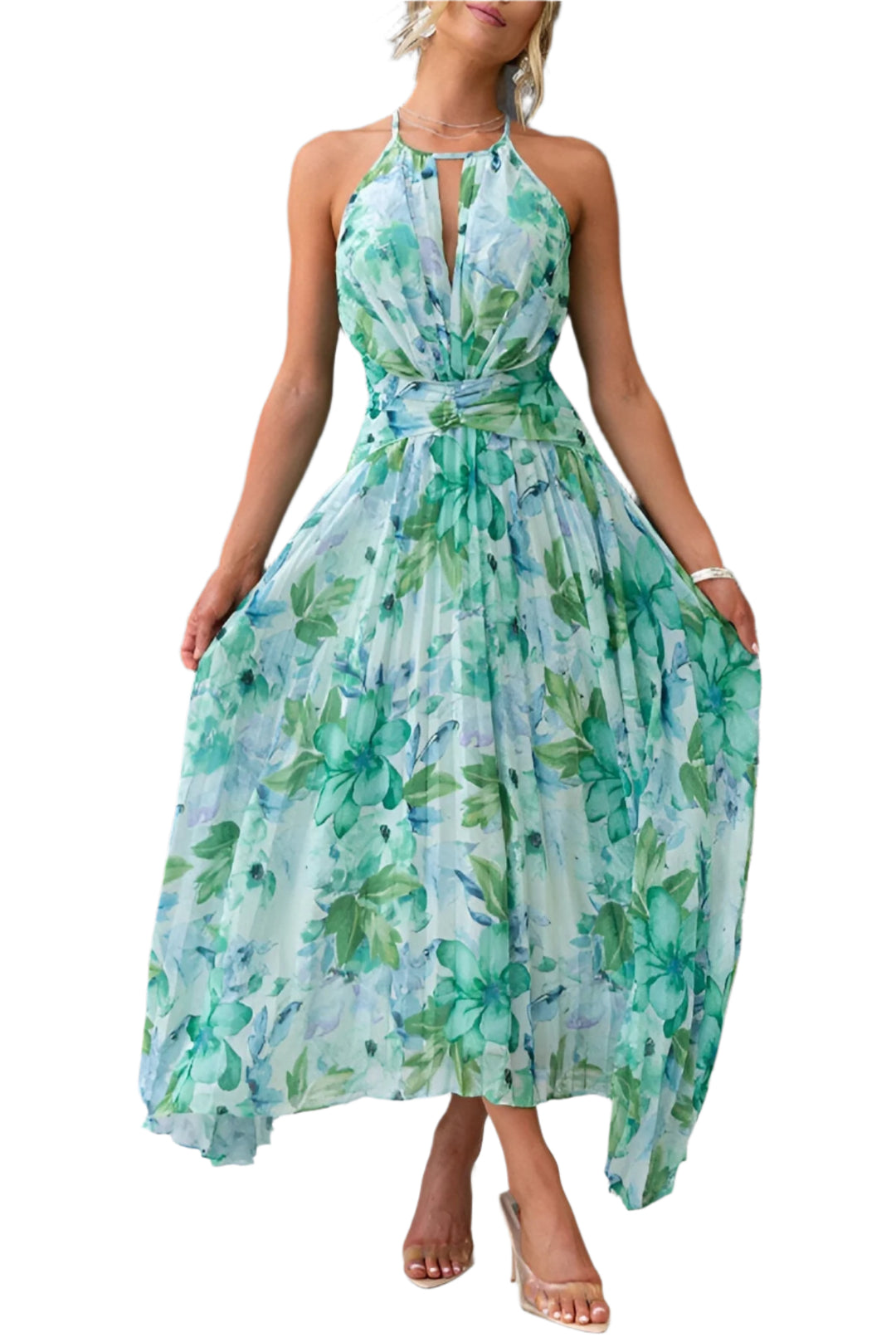 Kvinders Floral Kjole Elegant Polyester 0