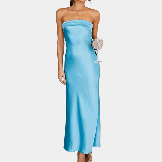 Kvinders Kjole Flydende Satin Polyester 4