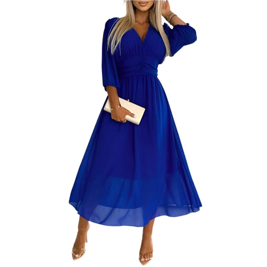Kvinders Kjole Let Chiffon Elegant Draperet 0