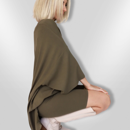 Kvinders Komfortabelt Sæt Oversized T-Shirt og Shorts 4